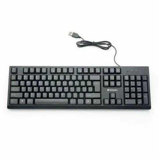 VERBATIM Verbatim Wired Keyboard - Cable Connectivity - USB Interface Multimedia Hot Key(s) - Linux, Chrome OS, Mac OS, Windows, Mac, PC
