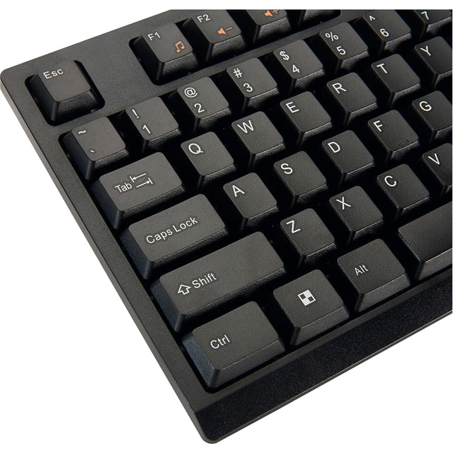 VERBATIM Verbatim Wired Keyboard - Cable Connectivity - USB Interface Multimedia Hot Key(s) - Linux, Chrome OS, Mac OS, Windows, Mac, PC - 70735