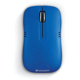 VERBATIM Verbatim Wireless Notebook Optical Mouse, Commuter Series - Matte Blue - Optical - Wireless - Radio Frequency - Matte Blue - 1 Pack - USB Type A - 1200 dpi - Scroll Wheel - 3 Button(s) - Symmetrical - 99766