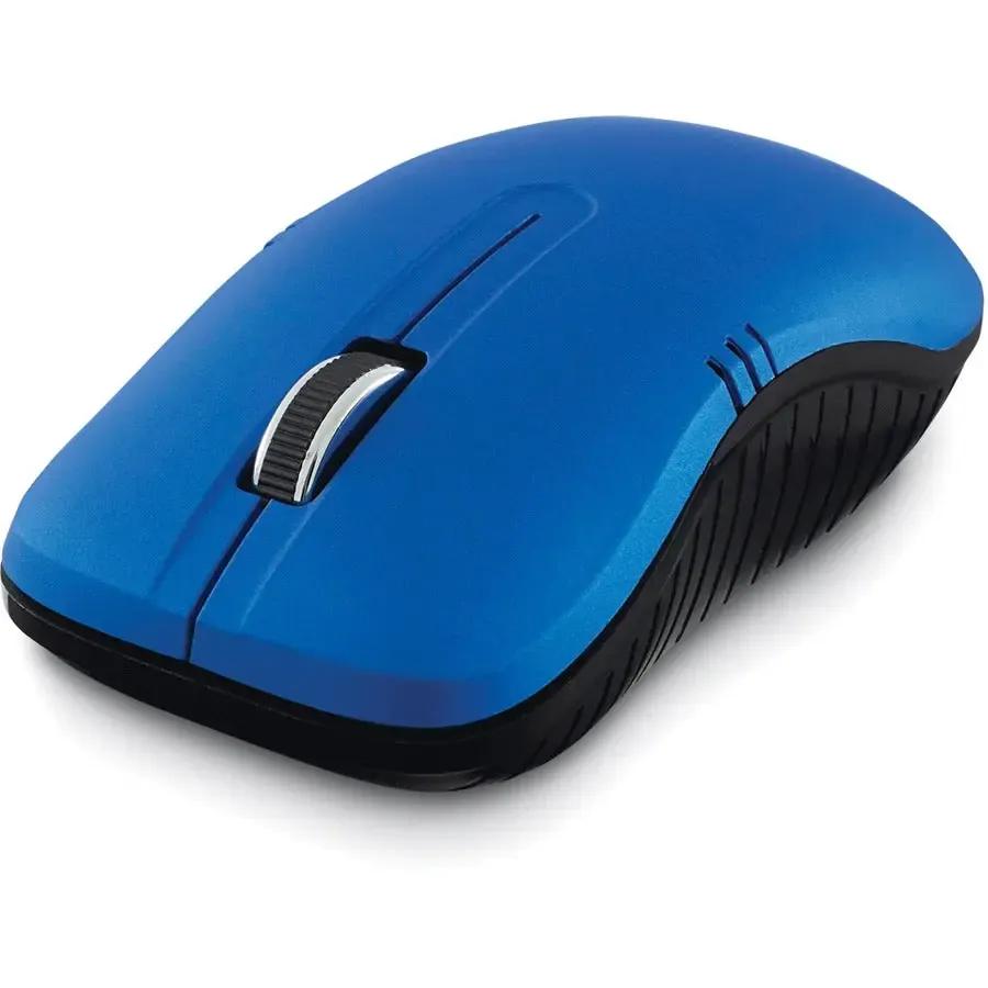 VERBATIM Verbatim Wireless Notebook Optical Mouse, Commuter Series - Matte Blue - Optical - Wireless - Radio Frequency - Matte Blue - 1 Pack - USB Type A - 1200 dpi - Scroll Wheel - 3 Button(s) - Symmetrical - 99766