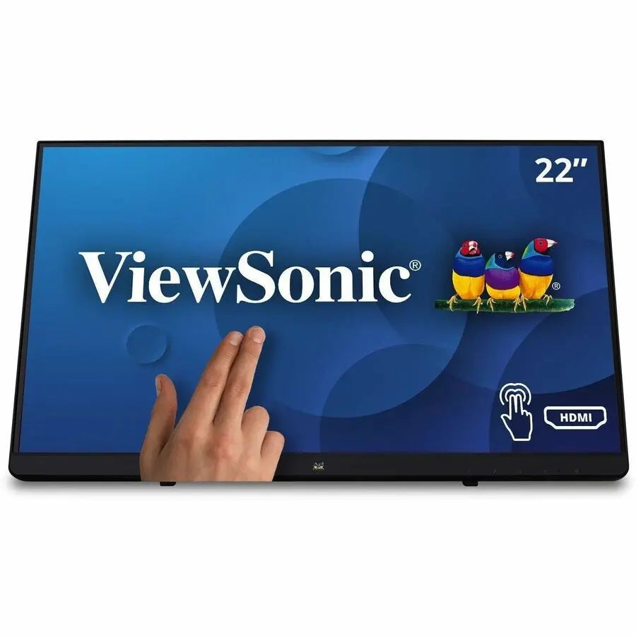 VIEWSONIC 22" 1080p IPS 10-Point Multi Touch Monitor with HDMI, DP, and VGA - 22" ClassMulti-touch Screen - 1920 x 1080 - Full HD - 16.7 Million Colors - 250 Nit - LED Backlight - Speakers - HDMI - DisplayPort - TD2230