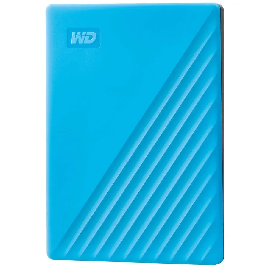 WD WD My Passport WDBYVG0020BBL 2 TB Portable Hard Drive - External - Blue - USB 3.0 - 256-bit Encryption Standard - Retail - WDBYVG0020BBL-WESN