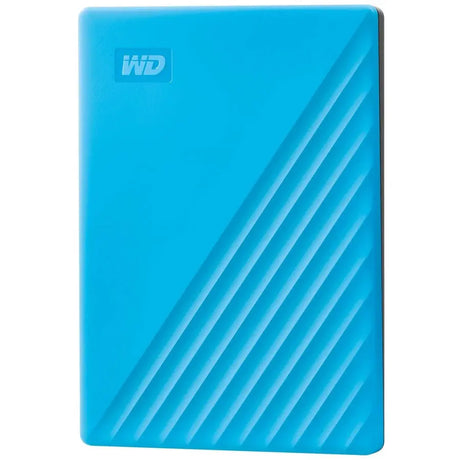 WD WD My Passport WDBYVG0020BBL 2 TB Portable Hard Drive - External - Blue - USB 3.0 - 256-bit Encryption Standard - Retail - WDBYVG0020BBL-WESN