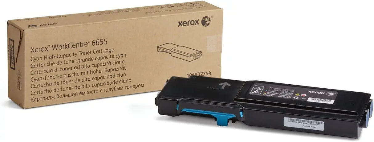 XEROX Printers/Printer Accessories Xerox Genuine WorkCentre 6655 / 6655i Cyan High Capacity Toner Cartridge (7,500 pages) - 106R02744 - 106R02744